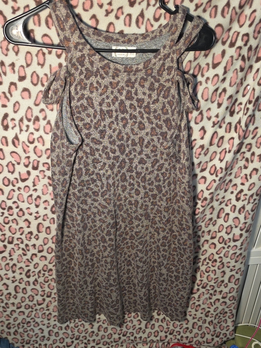 Maurices Taupe and Brown Leopard Midi Dress
